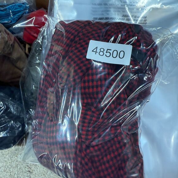 Payne Stewart Polo Shirt Men L Large Red Plaid Button Up Collared Long Sleeve - Picture 7 of 7